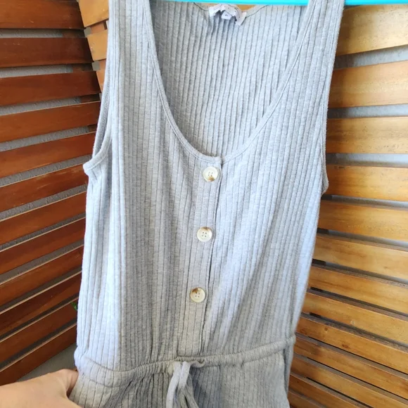 Sabo Skirt jumpsuit grey jersey knit sleeveless size 10 - Picture 8 of 10
